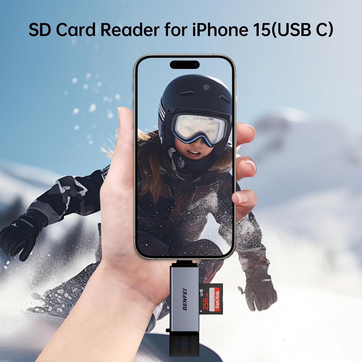 BENFEI SD Card Reader, USB C to SD Micro SD Card Memory Card Adapter V28-ELEBEN381GY