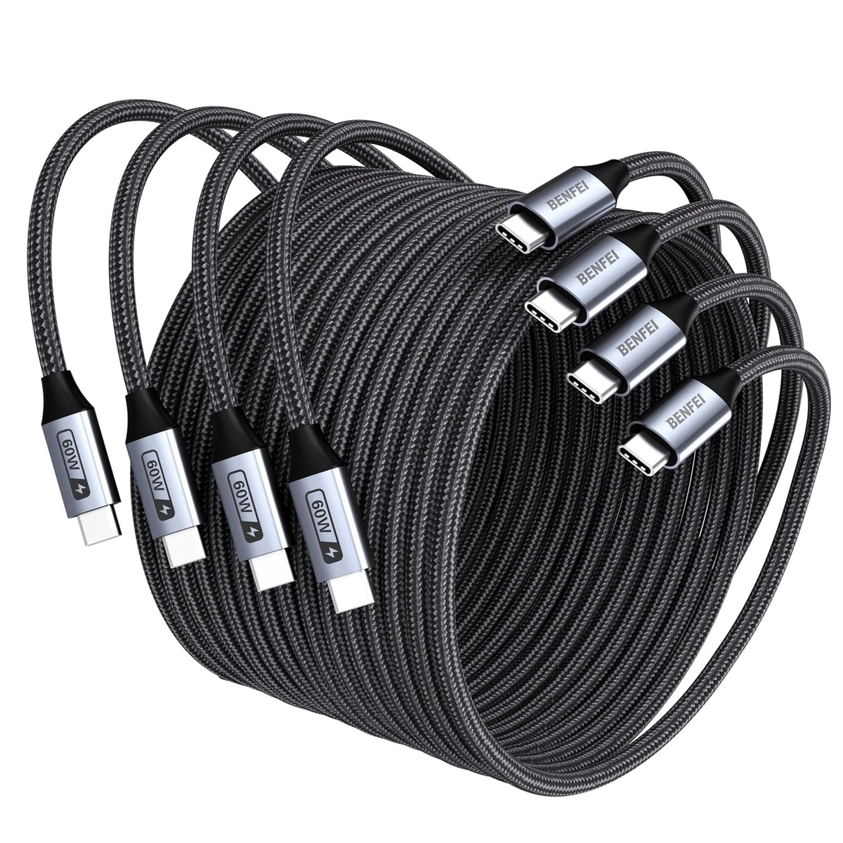 BENFEI 000383GY USB-C to USB-C Cable (4K@120Hz), 100W PD Fast Charging, 10Gbps Data Transfer for I-phone V28-ELEBEN383GY
