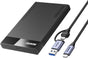BENFEI 000385BK 2.5 Inch SATA to USB-A + USB-C Tool Free External Hard Drive Enclosure (6Gbps, Optimized for V28-ELEBEN385BK