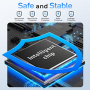 BENFEI 000385BK 2.5 Inch SATA to USB-A + USB-C Tool Free External Hard Drive Enclosure (6Gbps, Optimized for V28-ELEBEN385BK