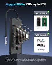 BENFEI 000389GY M.2 NVMe Enclosure with USB-C Hub V28-ELEBEN389GY