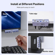 BENFEI 396GY USB-C 8-in-1 Docking HDMI 4K/60Hxz+USB-C(10G)+2xUSB-A(10G)+2xUSB2.0+RJ45+PD100W V28-ELEBEN396GY