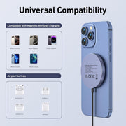 BENFEI 000401GY Magnetic Wireless Charger 15W Compatible with MagSafe Charger V28-ELEBEN401GY