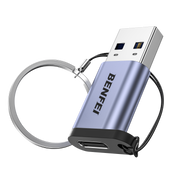 BENFEI 407GY USB Type-A to USB-C Adapter Male to Female Supporting 5V 3A Charging and 10Gbps Data Transmit V28-ELEBEN407GY