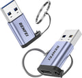 BENFEI 407GY 2-Pack USB Type-A to USB-C Adapter Male to Female Supporting 5V 3A Charging and 10Gbps Data V28-ELEBEN407GY2P