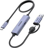 BENFEI 408GY USB-C to USB-C+A + PD (100W) Video/Audio Capture Card Supporting Full HD 1080P 60FPS for V28-ELEBEN408GY