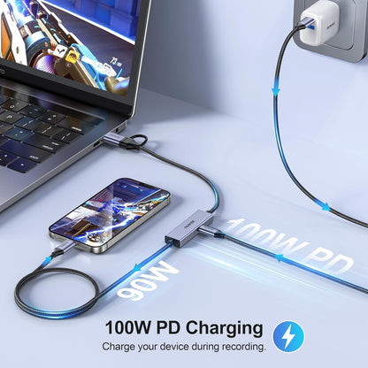 BENFEI 408GY USB-C to USB-C+A + PD (100W) Video/Audio Capture Card Supporting Full HD 1080P 60FPS for V28-ELEBEN408GY