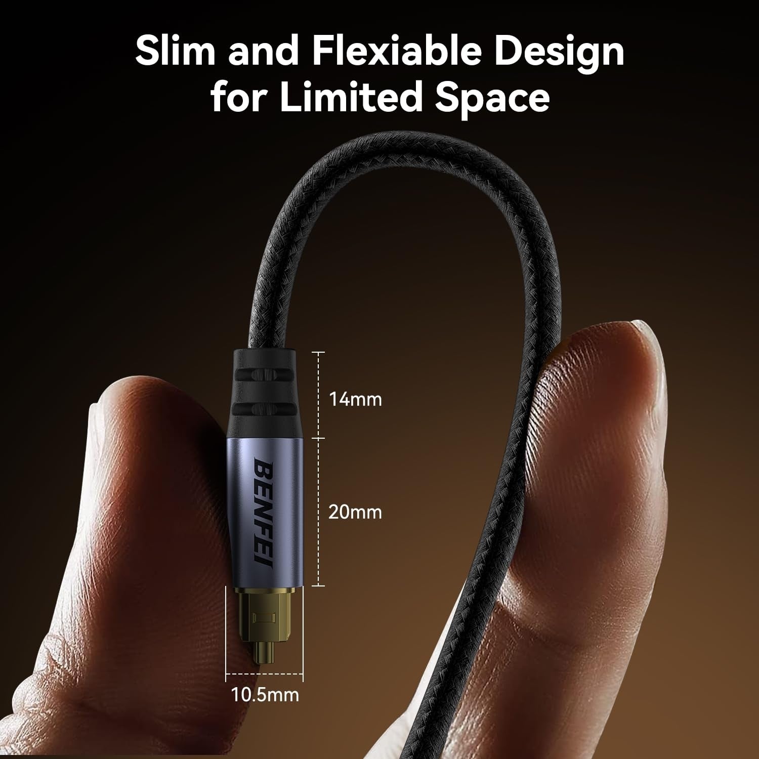 BENFEI 411GY Toslink Optical Audio cable 2M V28-ELEBEN411GY