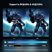BENFEI 000415BK-2P 8K@ 60Hz V2.1 HDMI to HDMI Cable 1.8M , 2 Pack V28-ELEBEN415BK2P