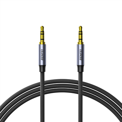 BENFEI 427GY 5M 3.5mm TRRS Male to Male Audio Cable, 4-Pole Stereo Mic Aux Cable, Nylon Braided Headphone V28-ELEBEN427GY5M