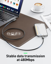 BENFEI 428BK-2M USB C to Right Angle USB C Cable , 90-dgree Angled USB 2.0 Type C Charger Cable, 3A Fast V28-ELEBEN428BK2M