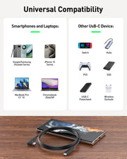 BENFEI 428BK-2M USB C to Right Angle USB C Cable , 90-dgree Angled USB 2.0 Type C Charger Cable, 3A Fast V28-ELEBEN428BK2M