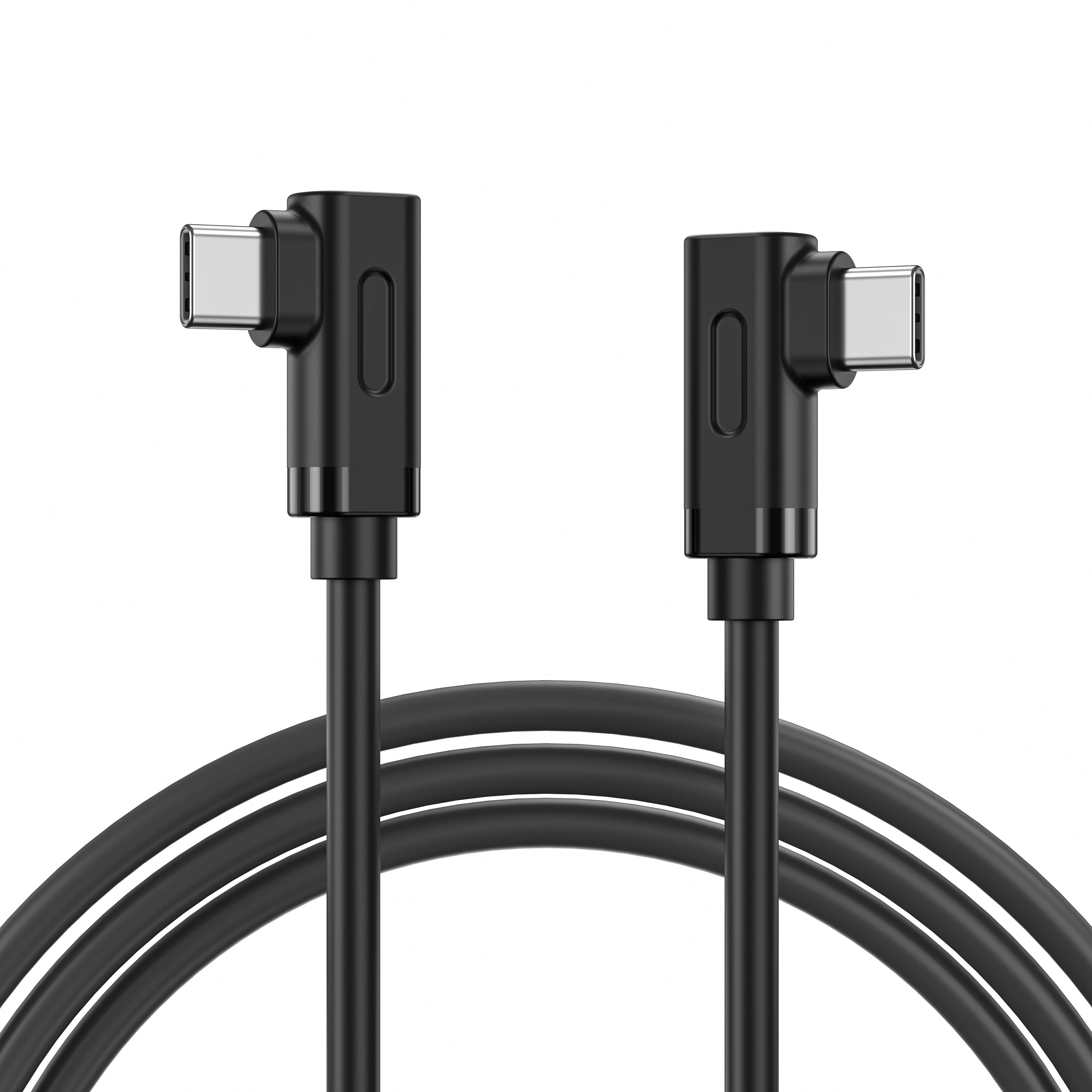 BENFEI 429BK-2M Right Angle USB C Cable 90-Degree, USB 2.0 Type C Charger Cable 3A Fast Charging, Nylon V28-ELEBEN429BK2M