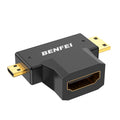 BENFEI 434BK Micro HDMI + Mini HDMI male to HDMI female Adapter V28-ELEBEN434BK