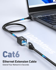BENFEI 435BK-2M RJ45 Extension Male/Female Patch cords Cat6 1000Mbps 2M V28-ELEBEN435BK2M