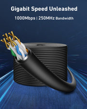 BENFEI 000701BK-305M CAT6 UTP 1000Mbps Waterproof Ethernet Cable 1000FT for Outdoor 305M (Unshielded) V28-ELEBEN701BK305M