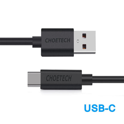 CHOETECH AC0004 USB-A to USB-C Charge & Sync Cable 3M Black V28-ELECHOAC0004