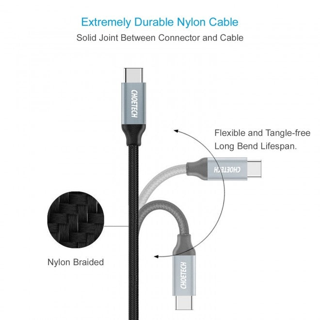 CHOETECH AC0007 USB 3.0 Type-A to Type-C Cable 1M V28-ELECHOAC0007
