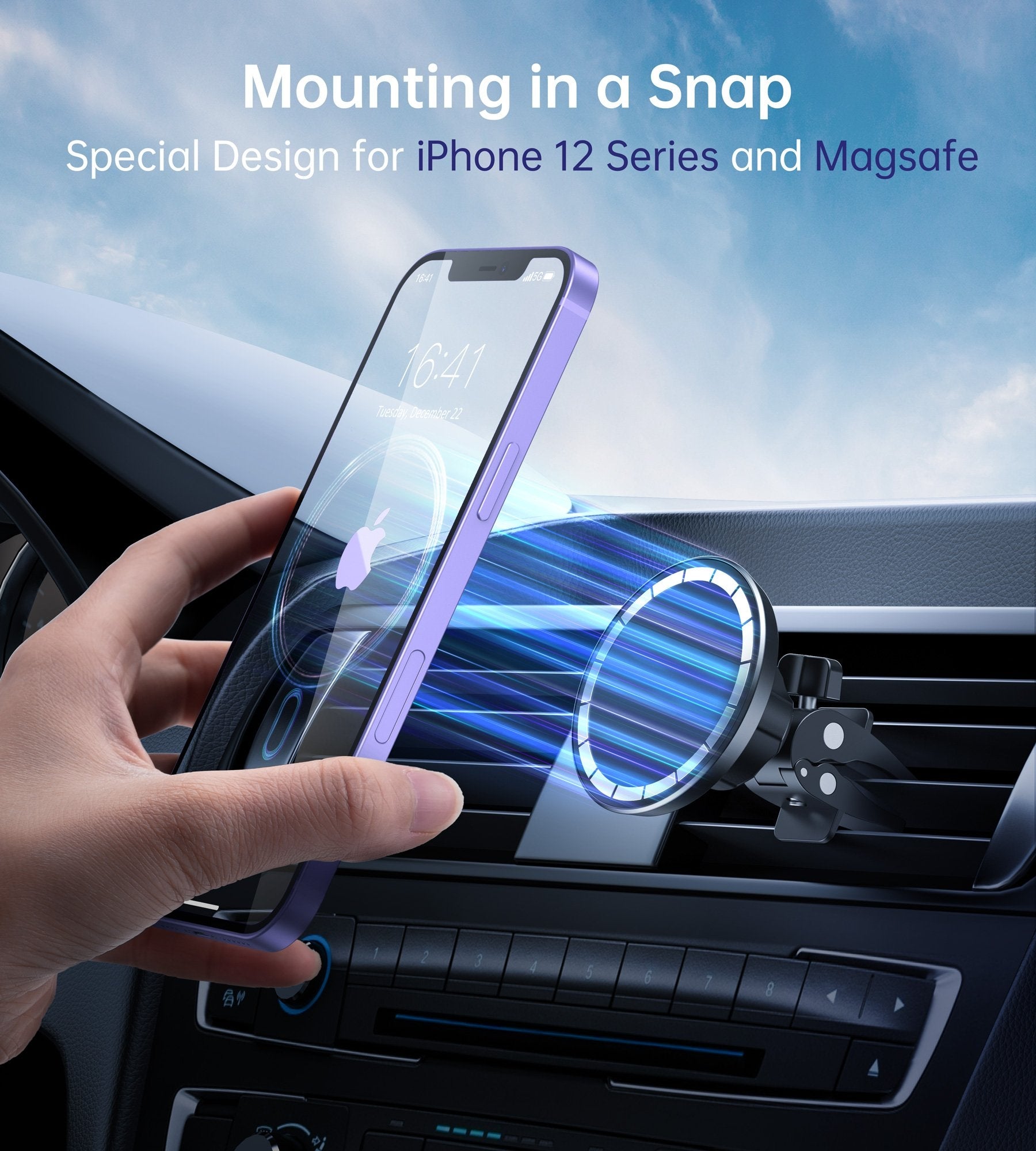 CHOETECH AT0004 Magsafe iPhone 12 Magnetic Car Mount Car Air Vent Phone Holder V28-ELECHOAT0004