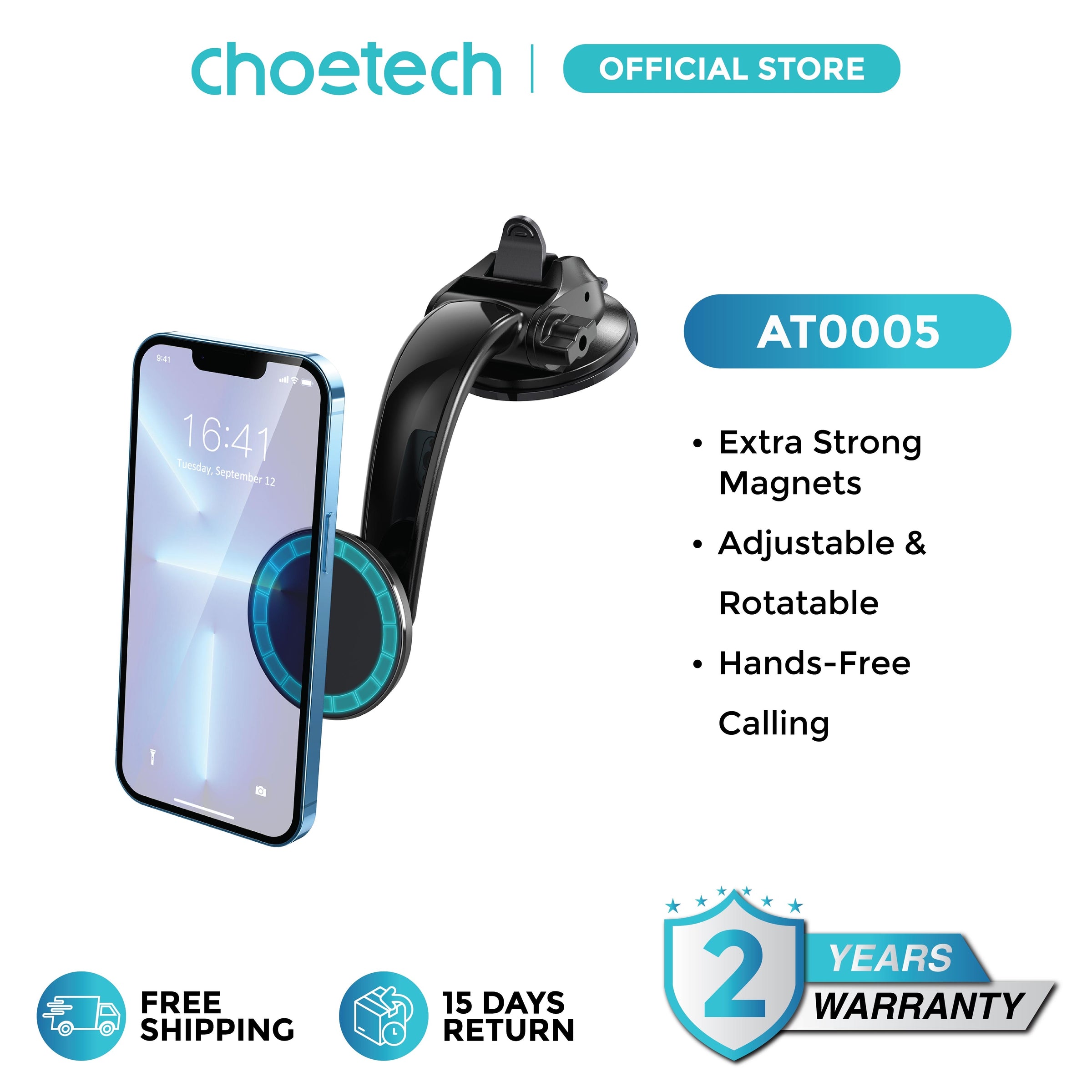 Choetech AT0005 Magsafe car mount for New iphone V28-ELECHOAT5