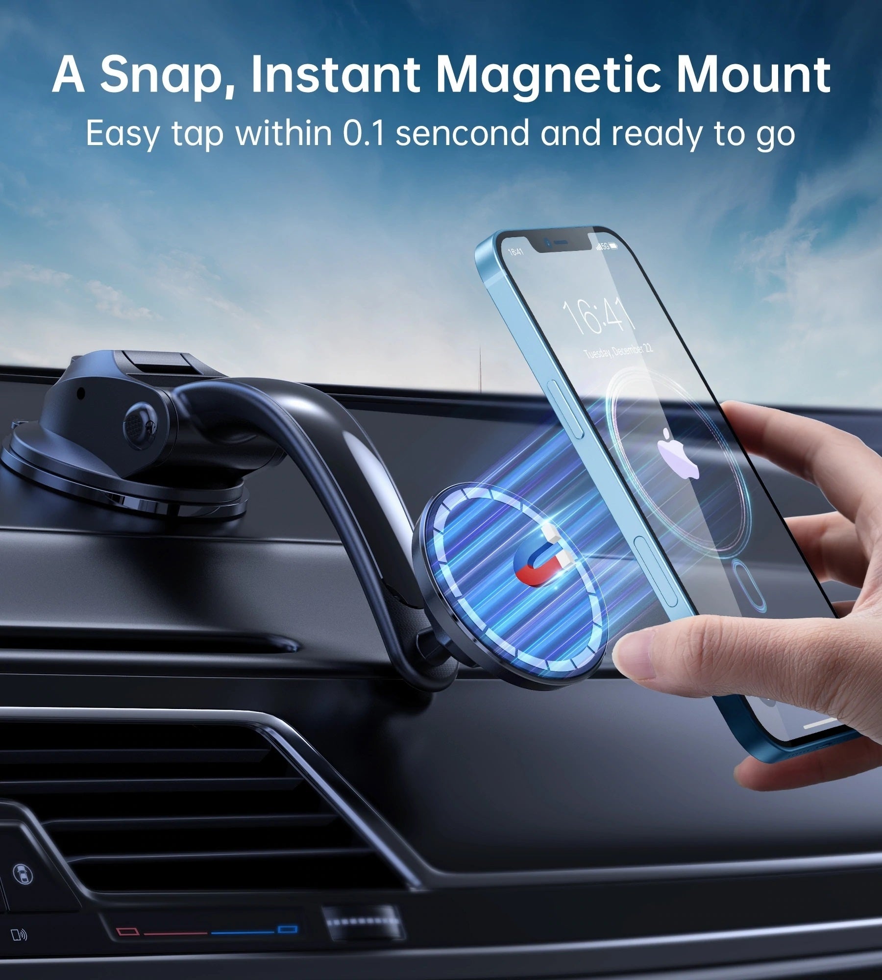 Choetech AT0005 Magsafe car mount for New iphone V28-ELECHOAT5