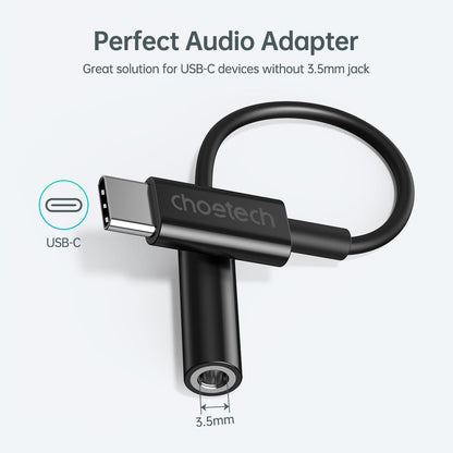 CHOETECH AUX003 USB-C To 3.5mm Headphone Adapter V28-ELECHOAUX003
