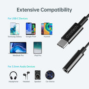 CHOETECH AUX003 USB-C To 3.5mm Headphone Adapter V28-ELECHOAUX003