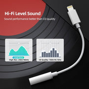 CHOETECH AUX005 iPhone 8-pin to 3.5mm Headphone Adapter V28-ELECHOAUX005