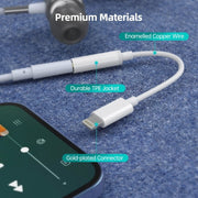 CHOETECH AUX005 iPhone 8-pin to 3.5mm Headphone Adapter V28-ELECHOAUX005