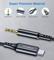CHOETECH AUX006 Type-C To 3.5mm Audio Cable 1M V28-ELECHOAUX006
