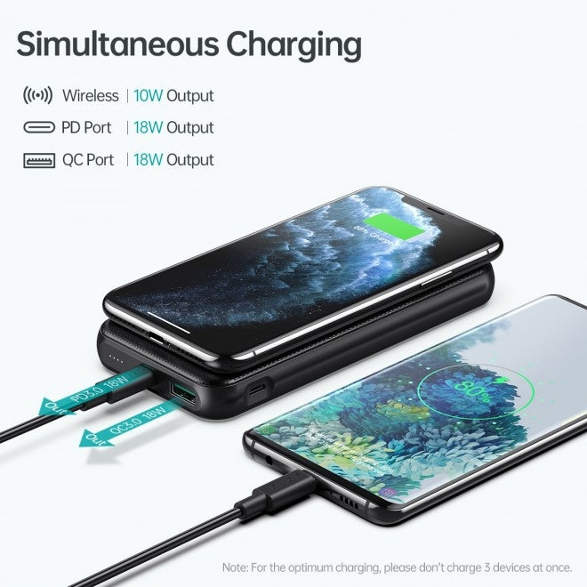 Choetech B650-CC Power Bank 10000mAh with Wireles Power Bank (Black) V28-ELECHOB650CC