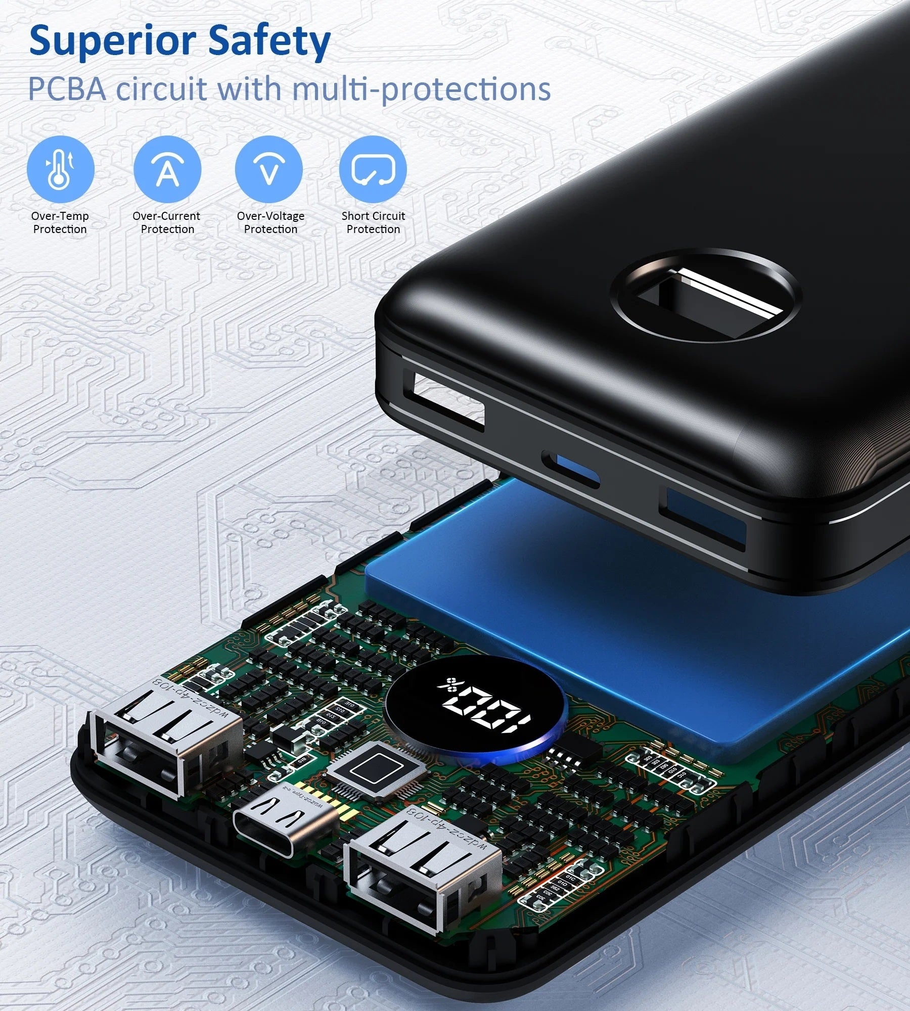 CHOETECH B653 PD45W 20000mAh Power Bank V28-ELECHOB653