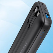 CHOETECH B654 10000mAh Pwer Bank 22.5W USB-A / USB-C / micro USB with built-in USB-C / Lightning cable - black V28-ELECHOB654