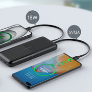 CHOETECH B654 10000mAh Pwer Bank 22.5W USB-A / USB-C / micro USB with built-in USB-C / Lightning cable - black V28-ELECHOB654