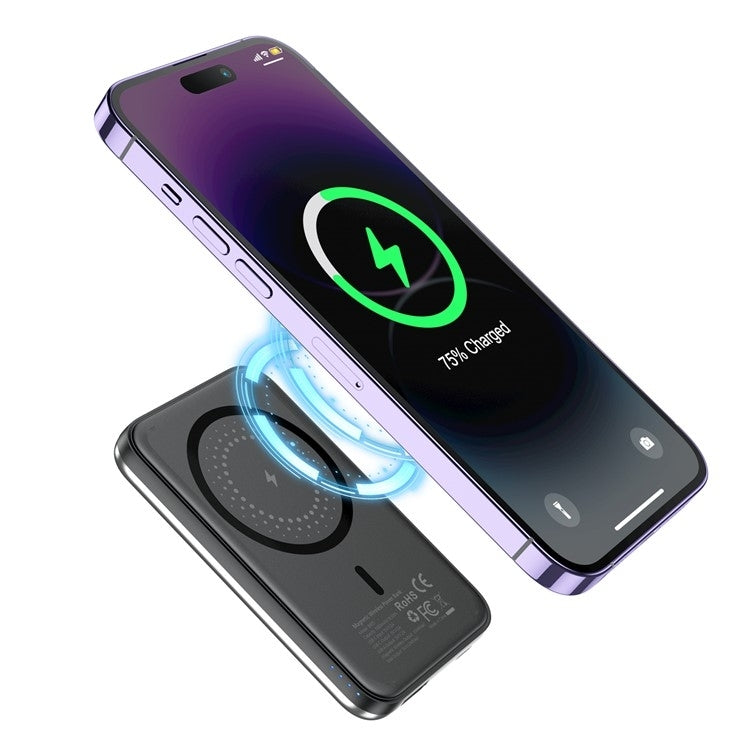 CHOETECH B655-SL 5000mAh Magnetic Wireless Power Bank 10W (Silver) V28-ELECHOB655SL