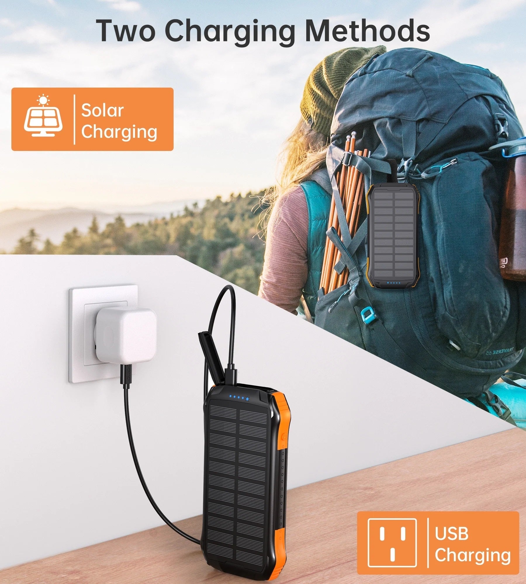 CHOETECH B657 20000mAh Solar Power Bank V28-ELECHOB657