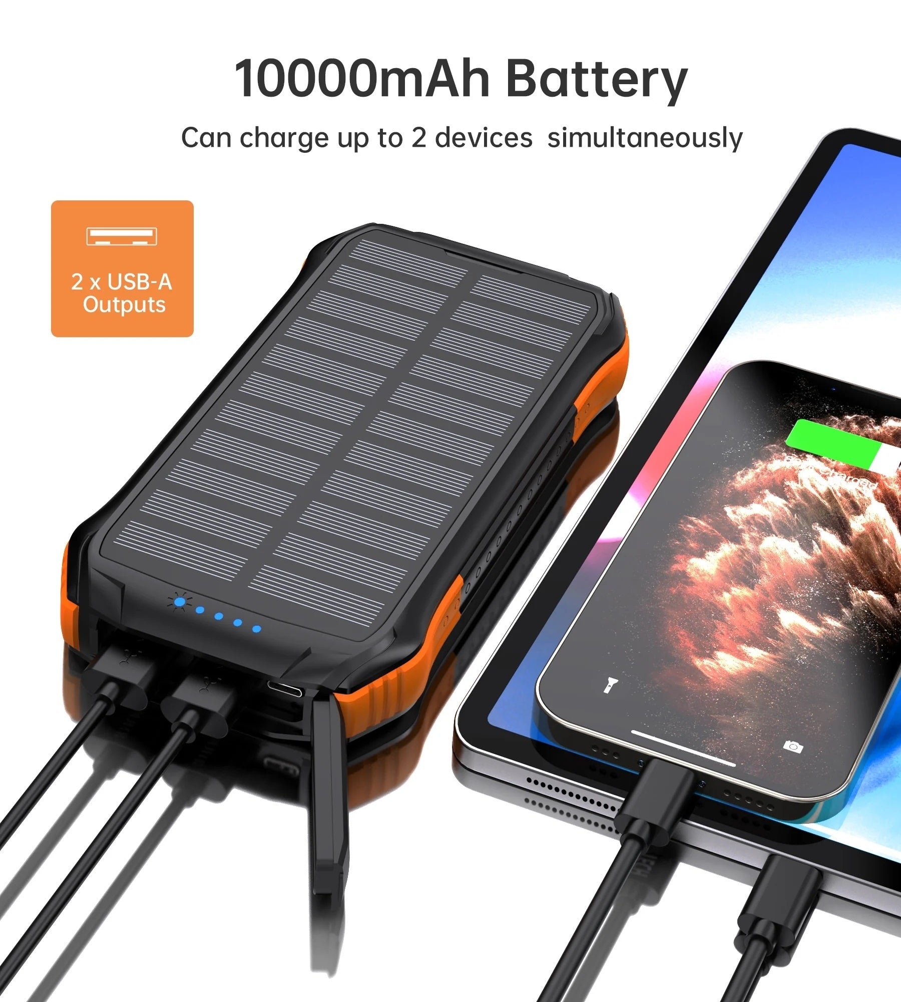 CHOETECH B658 10000mAh Solar Power Bank V28-ELECHOB658