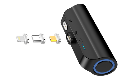 CHOETECH B660-BK 3000mAh Mini Power Bank with 3 Magnetic Connectors (Black) V28-ELECHOB660BK