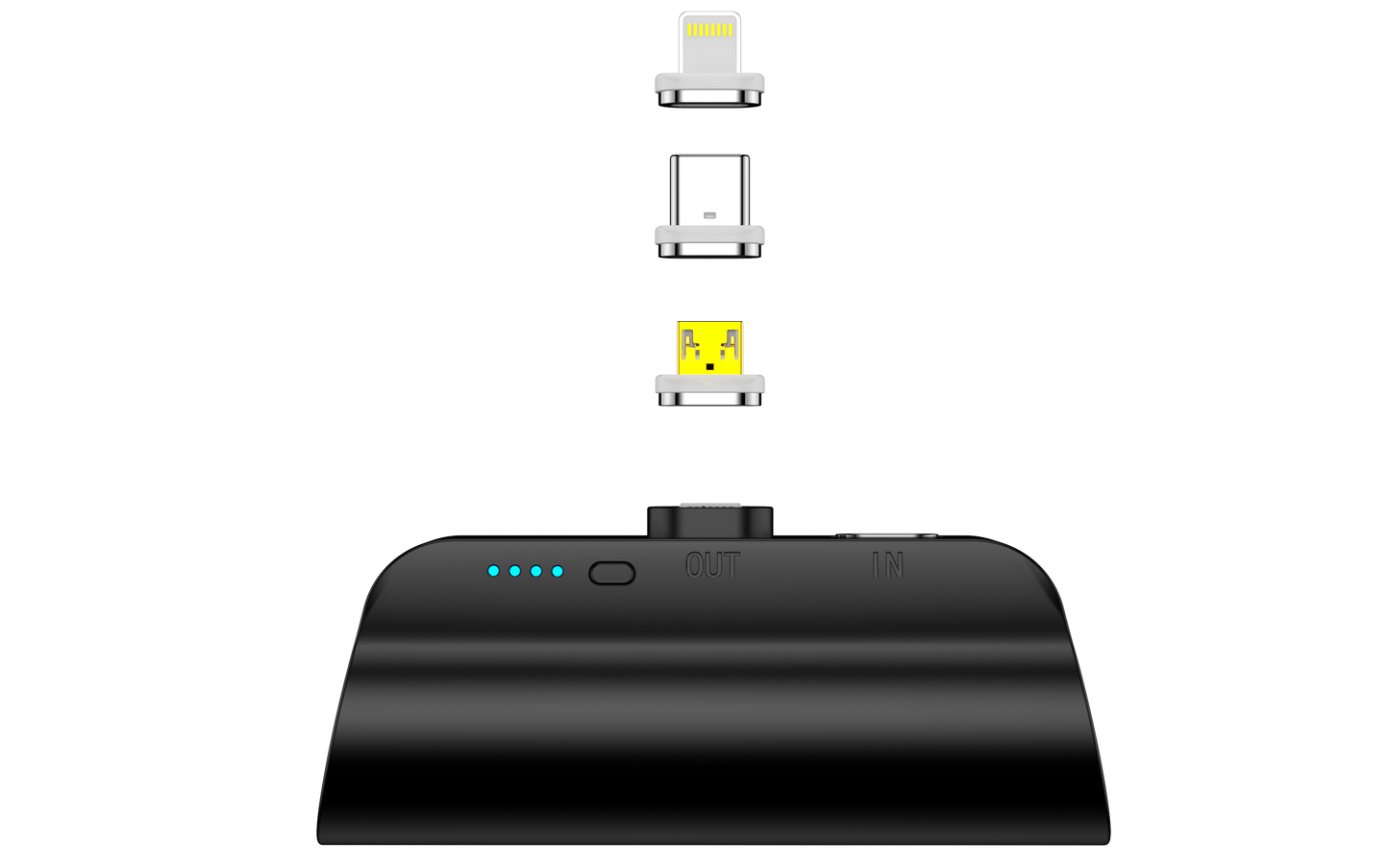 CHOETECH B660-BK 3000mAh Mini Power Bank with 3 Magnetic Connectors (Black) V28-ELECHOB660BK