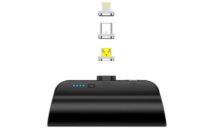 CHOETECH B660-BK 3000mAh Mini Power Bank with 3 Magnetic Connectors (Black) V28-ELECHOB660BK