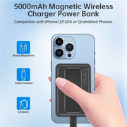 CHOETECH B662-BK USB-A + USB-C + Wireless Magnetic Power bank 5000mAh (Black) V28-ELECHOB662BK