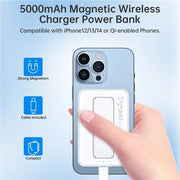 CHOETECH B662-WH USB-A + USB-C + Wireless Magnetic Power bank 5000mAh (White) V28-ELECHOB662WH
