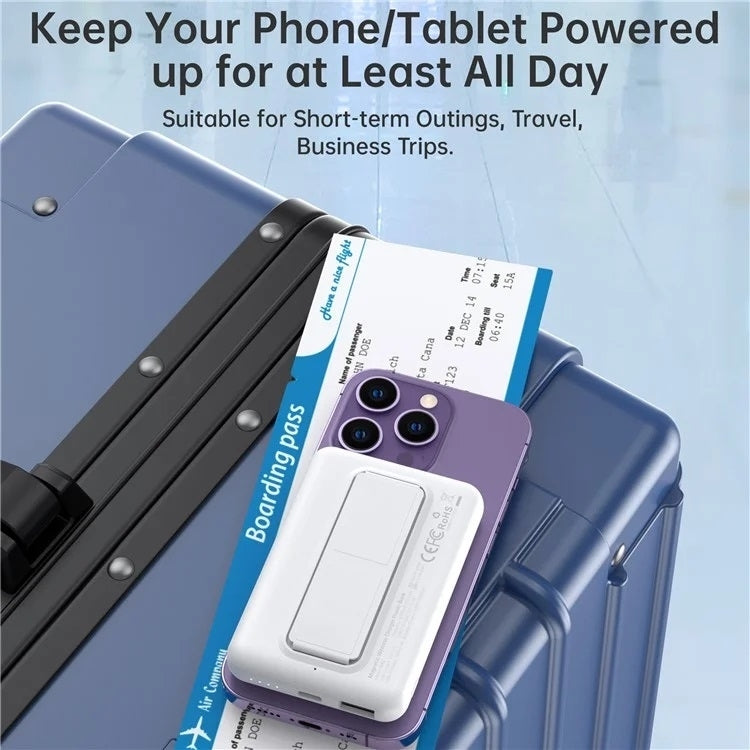 CHOETECH B662-WH USB-A + USB-C + Wireless Magnetic Power bank 5000mAh (White) V28-ELECHOB662WH