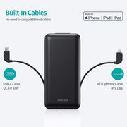 CHOETECH B688-BK 10000mAh MFi Certified PD18W Power Bank (with 2 cables) V28-ELECHOB688BK