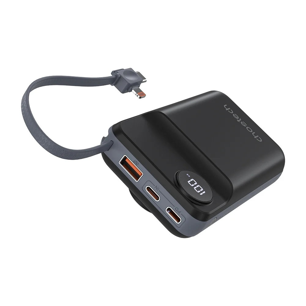 CHOETECH B696-BK 20000mAh 22.5W USB-A + USB-C x 2 + MagLeap Wireless Charge Power Bank Black V28-ELECHOB696BK