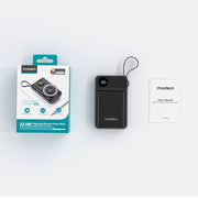 CHOETECH B696-BK 20000mAh 22.5W USB-A + USB-C x 2 + MagLeap Wireless Charge Power Bank Black V28-ELECHOB696BK
