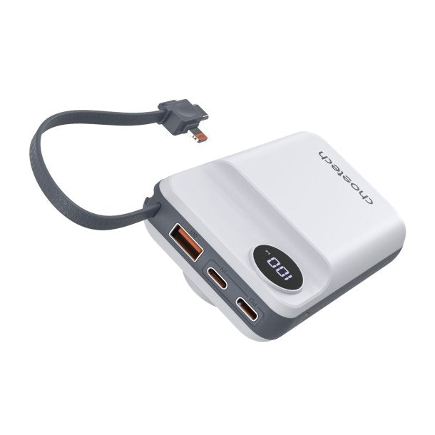 CHOETECH B696-WH 20000mAh 22.5W USB-A + USB-C x 2 + MagLeap Wireless Charge Power Bank White V28-ELECHOB696WH