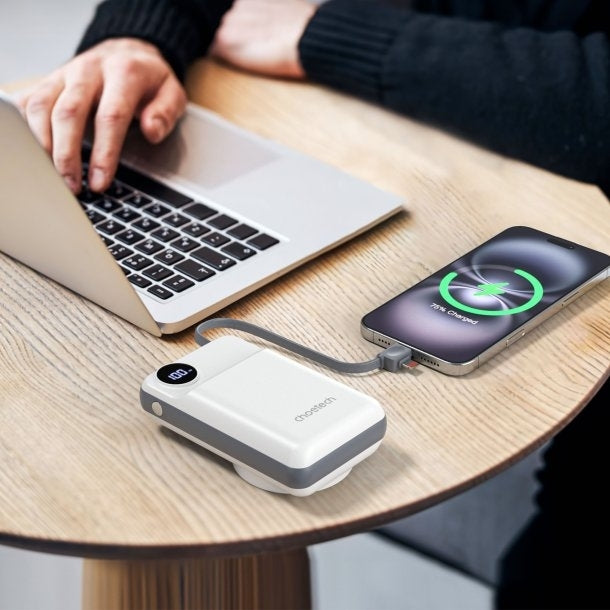 CHOETECH B696-WH 20000mAh 22.5W USB-A + USB-C x 2 + MagLeap Wireless Charge Power Bank White V28-ELECHOB696WH