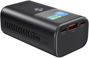 CHOETECH B701-GY 10000mAh PD30W USB-A + USB-C x 2, 3-Port & TFT Display Power Bank V28-ELECHOB701GY
