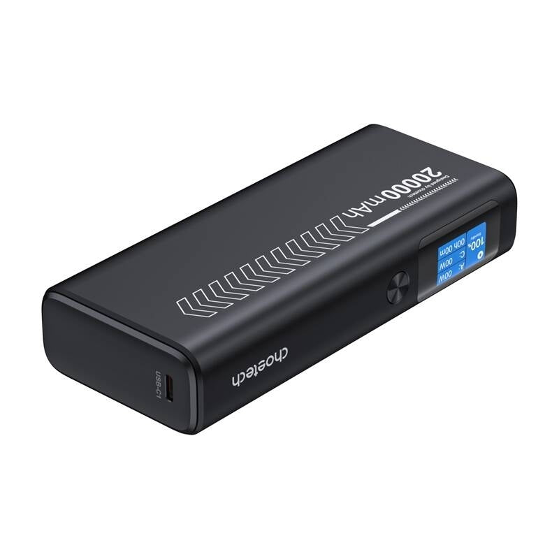 CHOETECH B702 20000mAh PD130W USB-A + USB-C x 2, 3-Port & TFT Display Power Bank V28-ELECHOB702